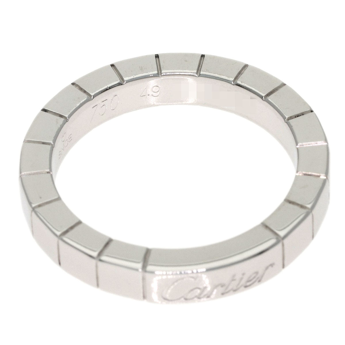 CARTIER Laniere # 49 Ring K18 White Gold Ladies [Used]