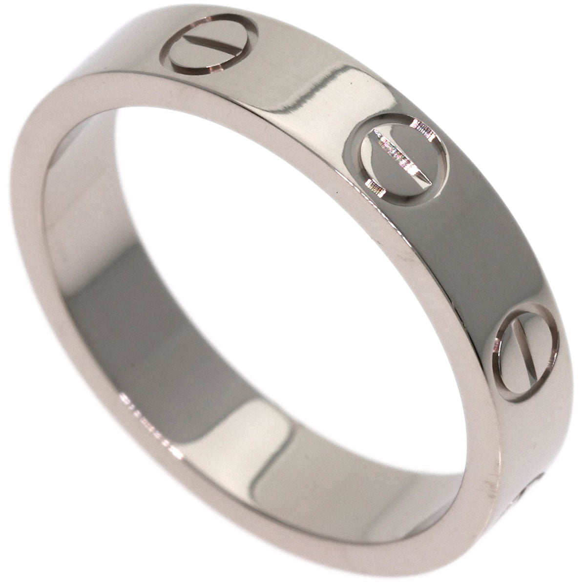 CARTIER love ring #48 Ring K18 White Gold Ladies [Used]