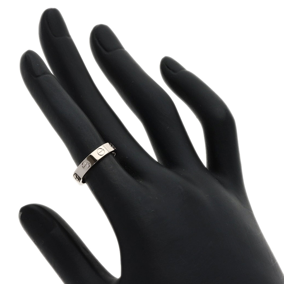 CARTIER love ring #48 Ring K18 White Gold Ladies [Used]