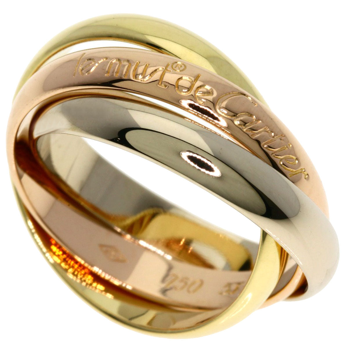CARTIER Trinity #53 Ring K18 Yellow Gold 18K Pink GoldLadies [Used]
