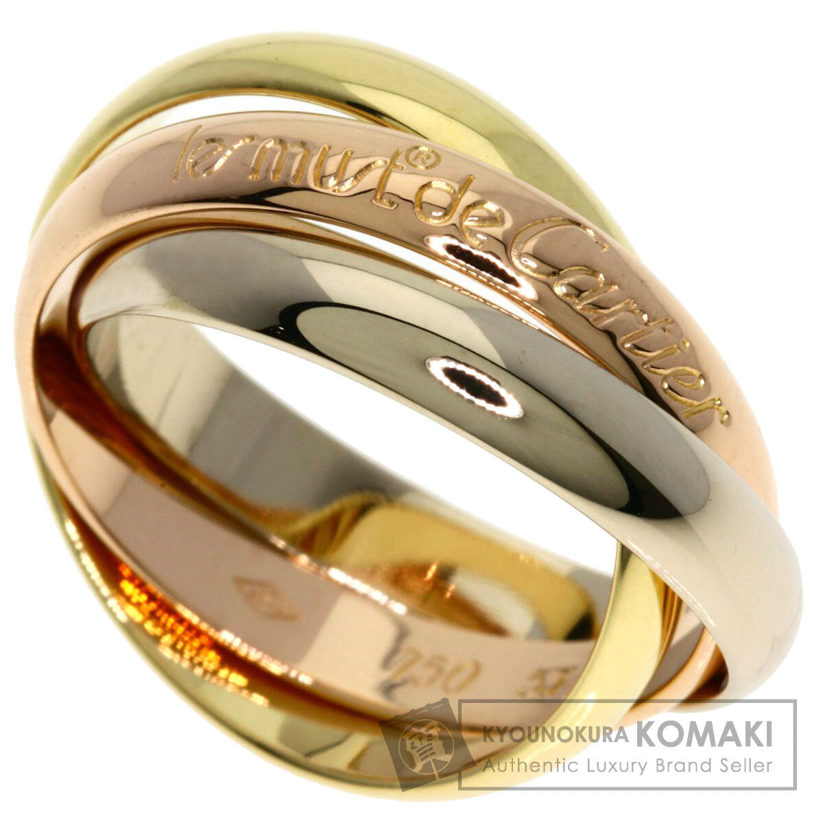 CARTIER Trinity #53 Ring K18 Yellow Gold 18K Pink GoldLadies [Used]