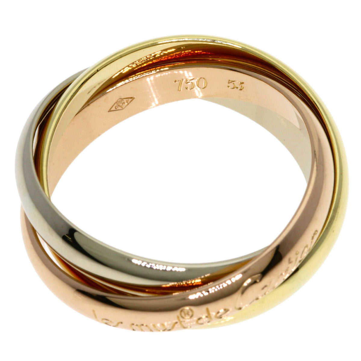 CARTIER Trinity #53 Ring K18 Yellow Gold 18K Pink GoldLadies [Used]