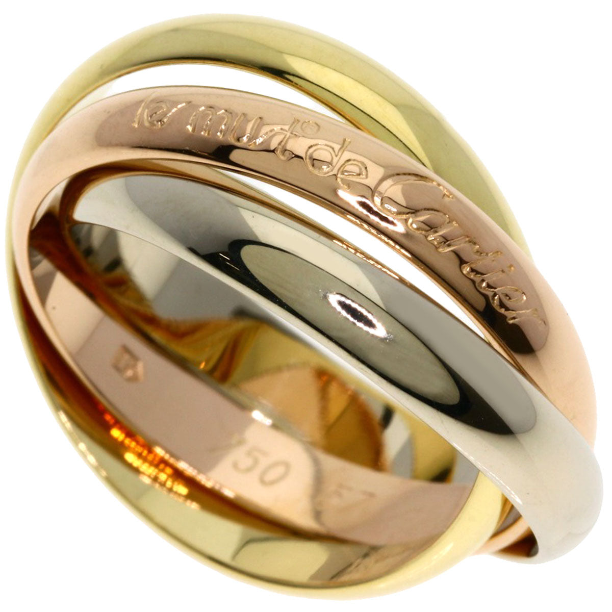 CARTIER Trinity #57 Ring K18 Yellow Gold 18K Pink GoldLadies [Used]