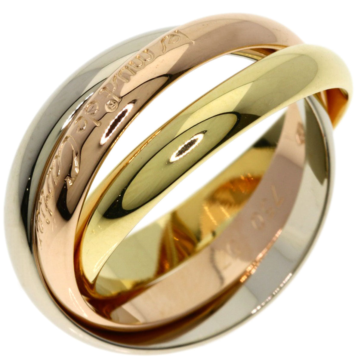CARTIER Trinity #57 Ring K18 Yellow Gold 18K Pink GoldLadies [Used]