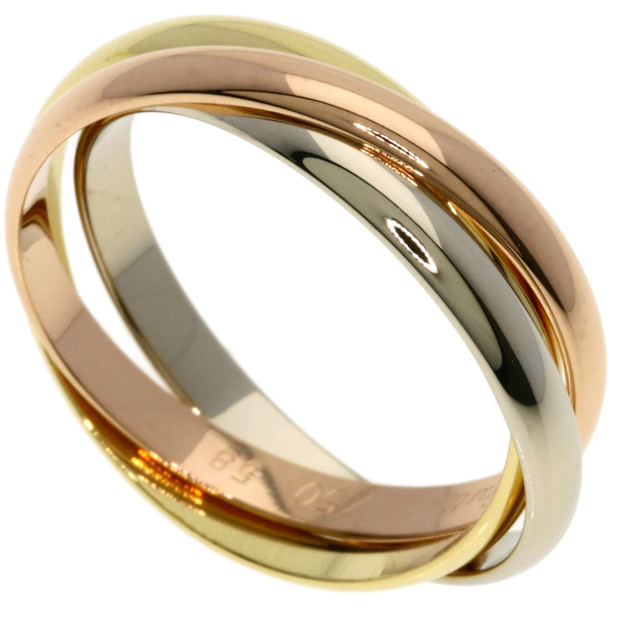 CARTIER Trinity SM #58 Ring K18 Yellow Gold K18 White GoldLadies [Used]