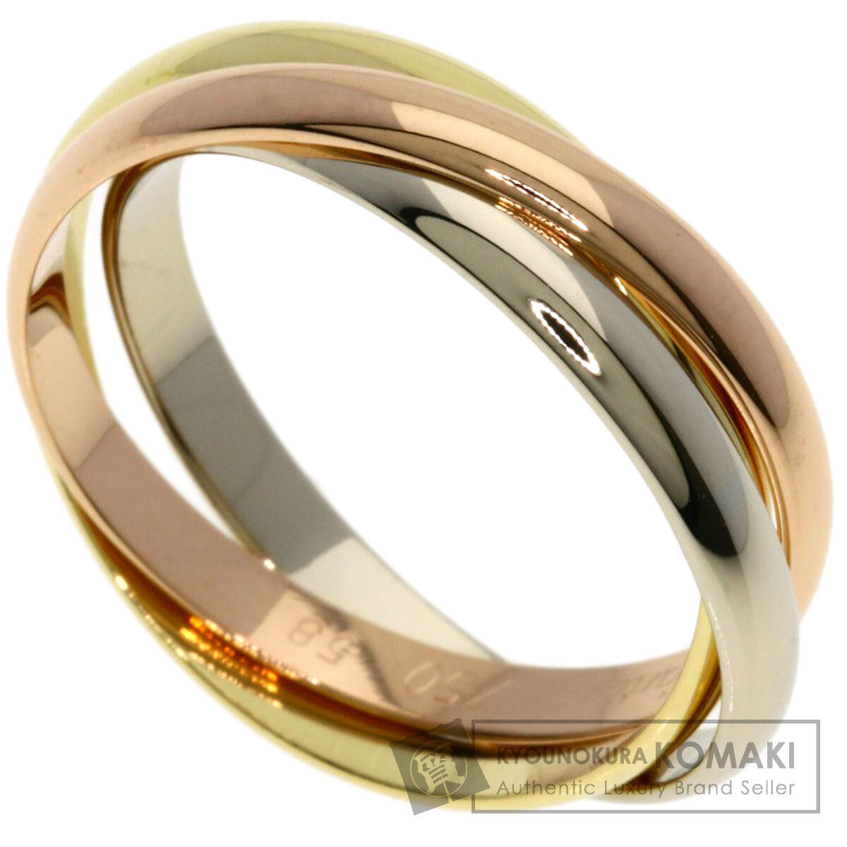 CARTIER Trinity SM #58 Ring K18 Yellow Gold K18 White GoldLadies [Used]