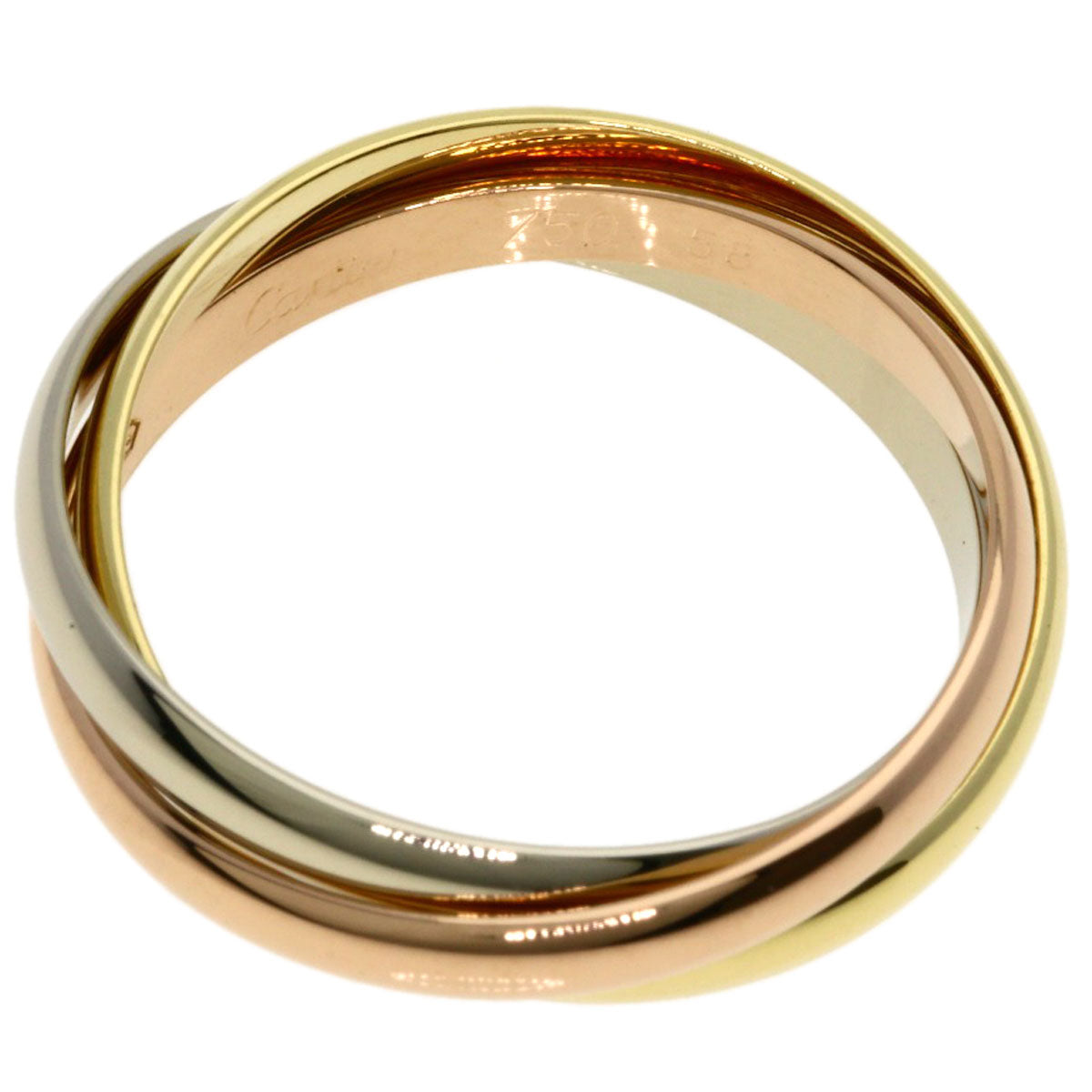 CARTIER Trinity SM #58 Ring K18 Yellow Gold K18 White GoldLadies [Used]