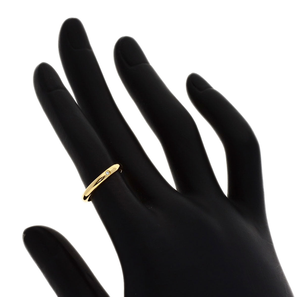 CARTIER Wedding 1P Diamond #47 Ring K18 Yellow Gold Ladies [Used]