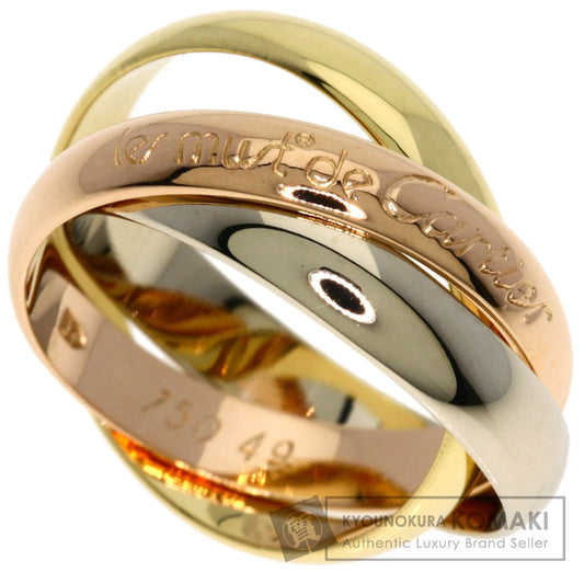 CARTIER Trinity #49 Ring K18 Yellow Gold 18K Pink GoldLadies [Used]