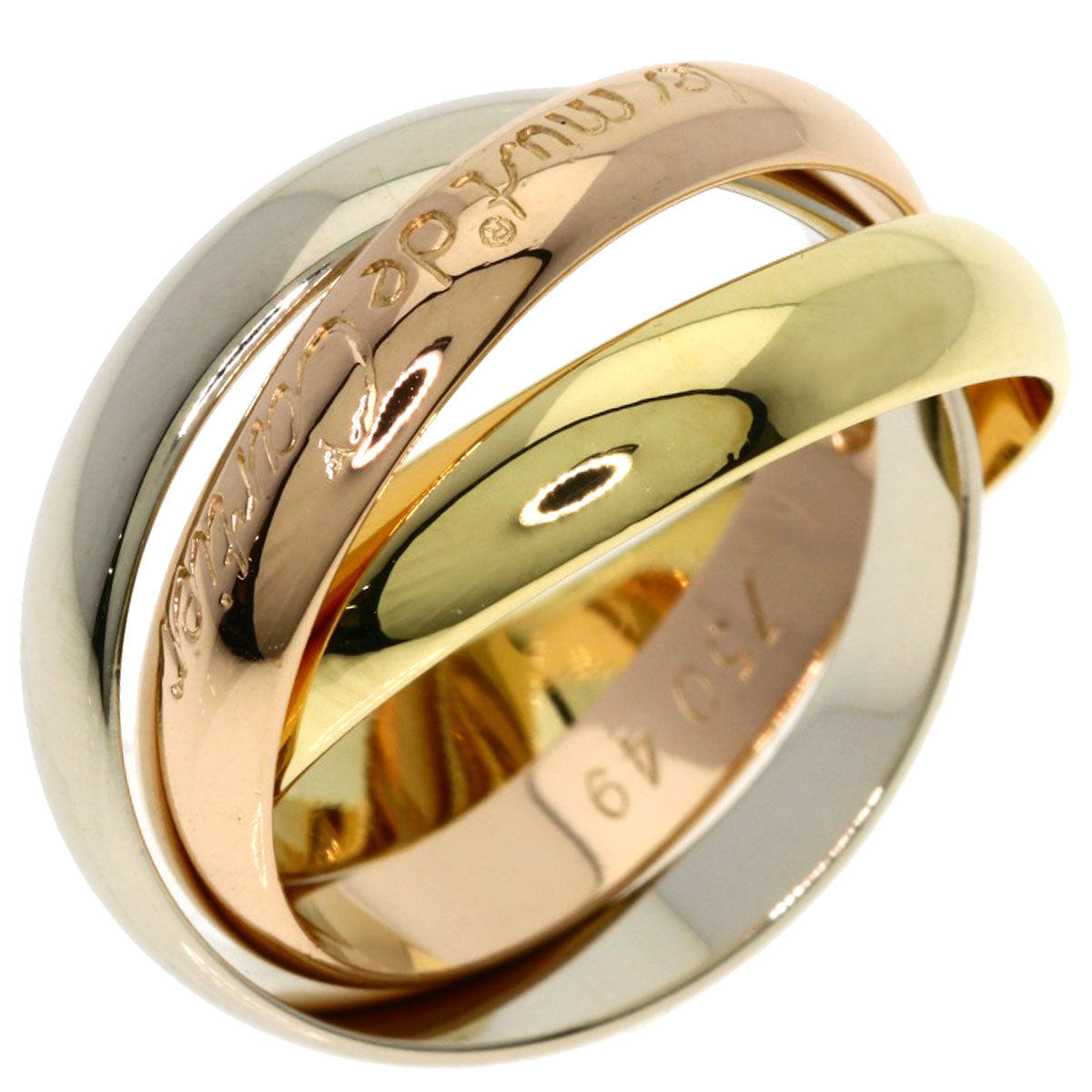 CARTIER Trinity #49 Ring K18 Yellow Gold 18K Pink GoldLadies [Used]