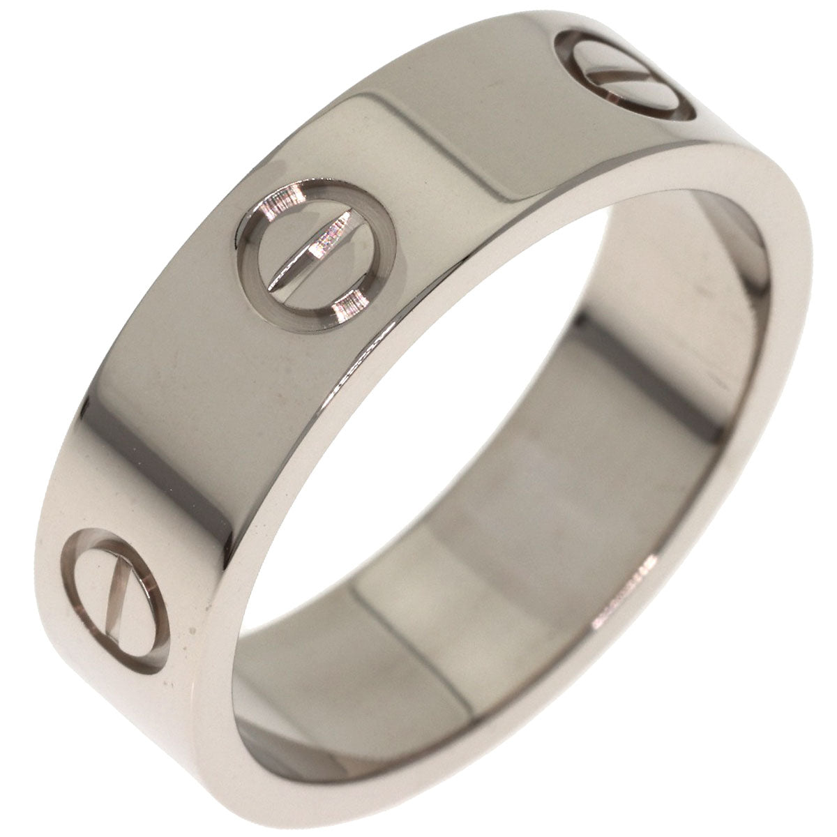 CARTIER love ring #57 Ring K18 White Gold Ladies [Used]