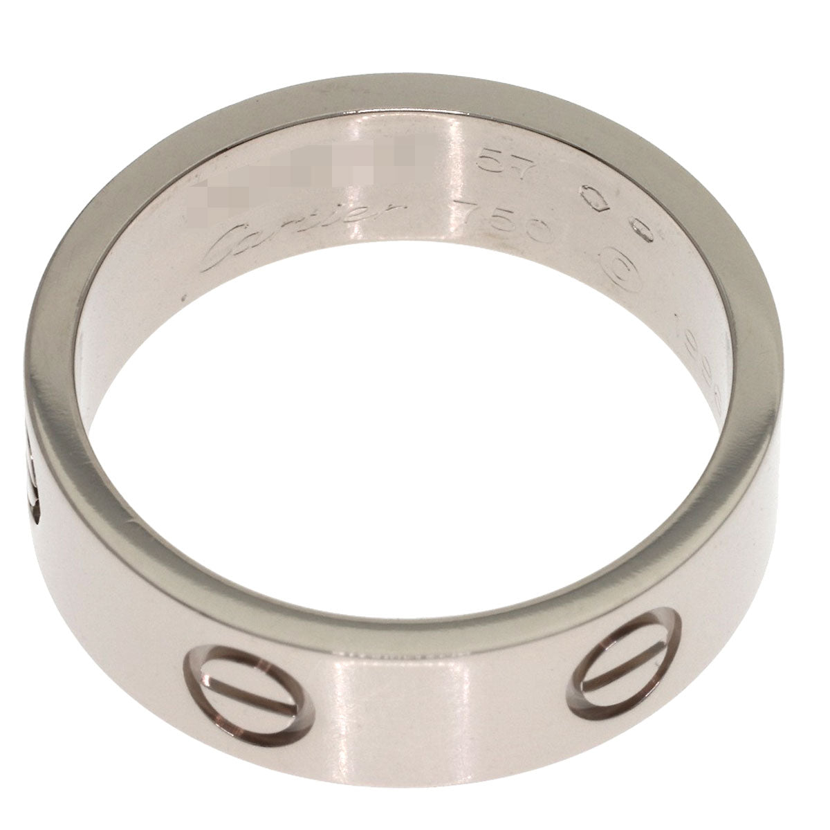 CARTIER love ring #57 Ring K18 White Gold Ladies [Used]