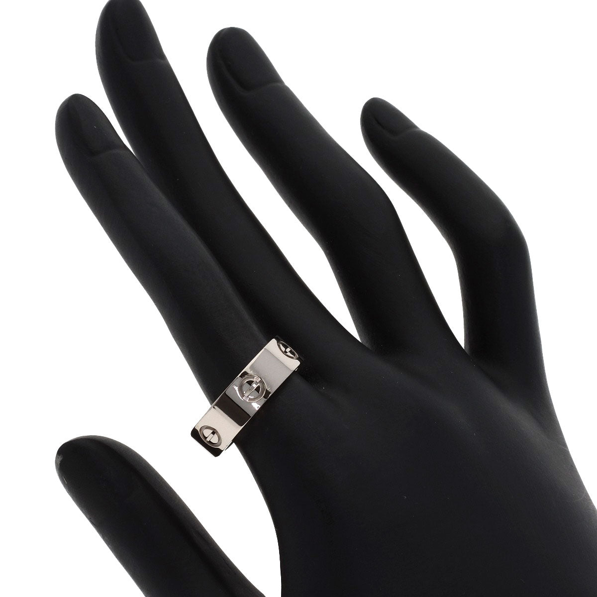 CARTIER love ring #57 Ring K18 White Gold Ladies [Used]