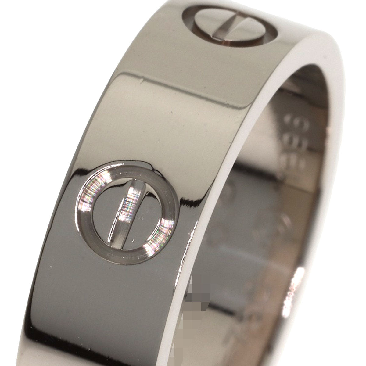 CARTIER love ring #57 Ring K18 White Gold Ladies [Used]