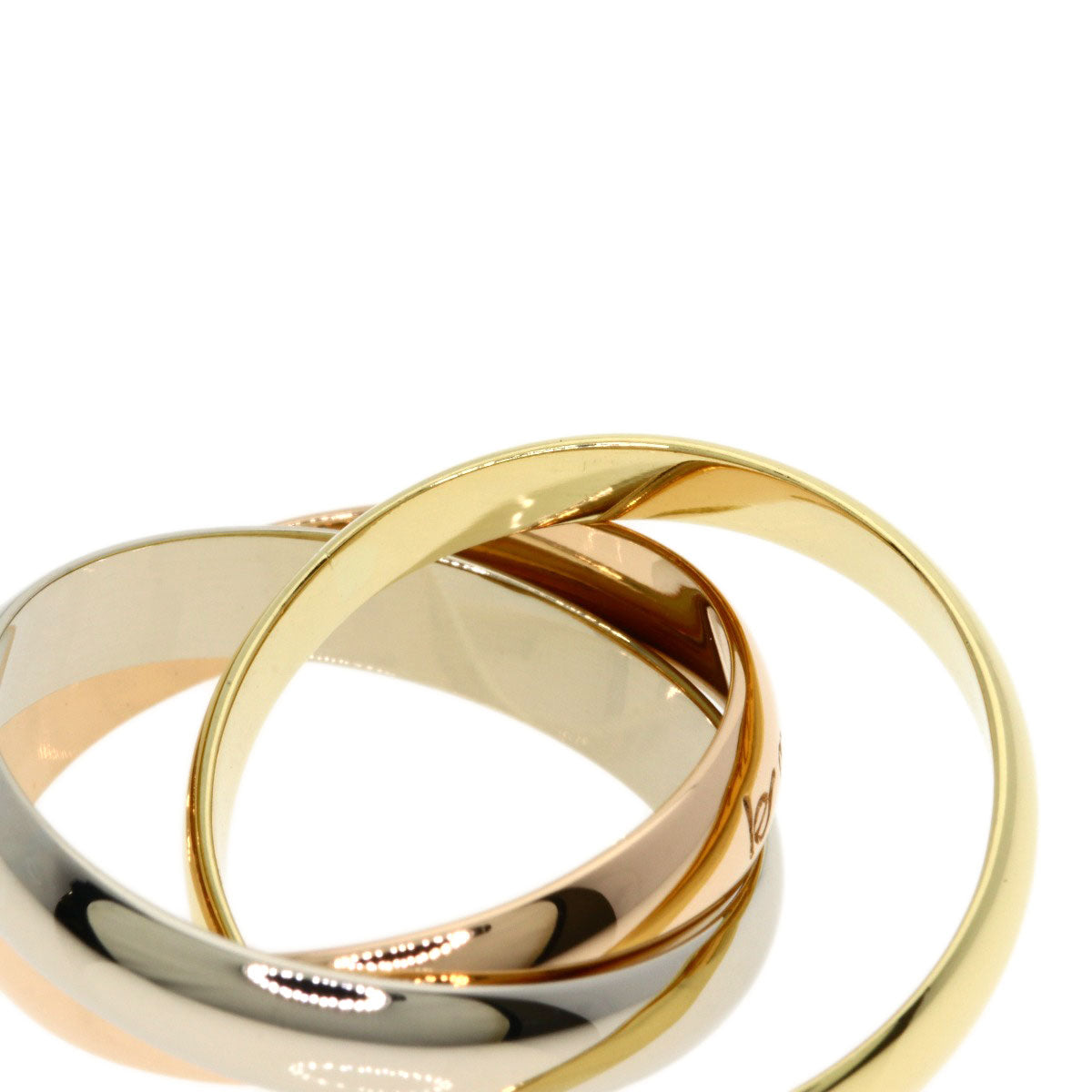 CARTIER 3 colors #49 Ring K18 Yellow Gold 18K Pink GoldLadies [Used]