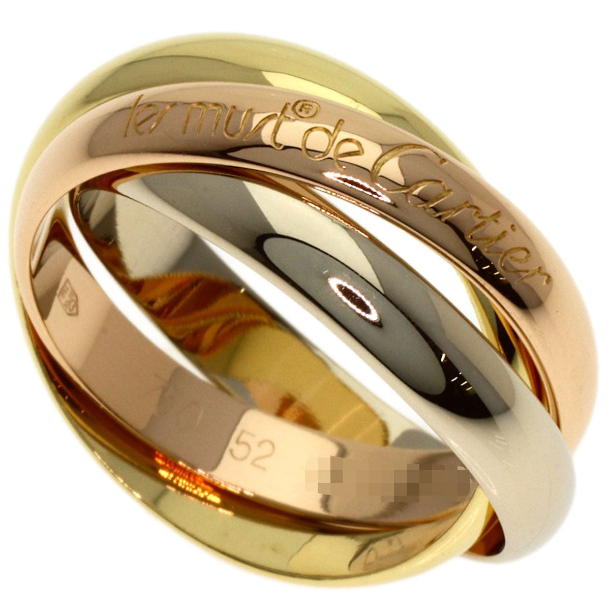 CARTIER Trinity #52 Ring K18 Yellow Gold K18 White GoldLadies [Used]