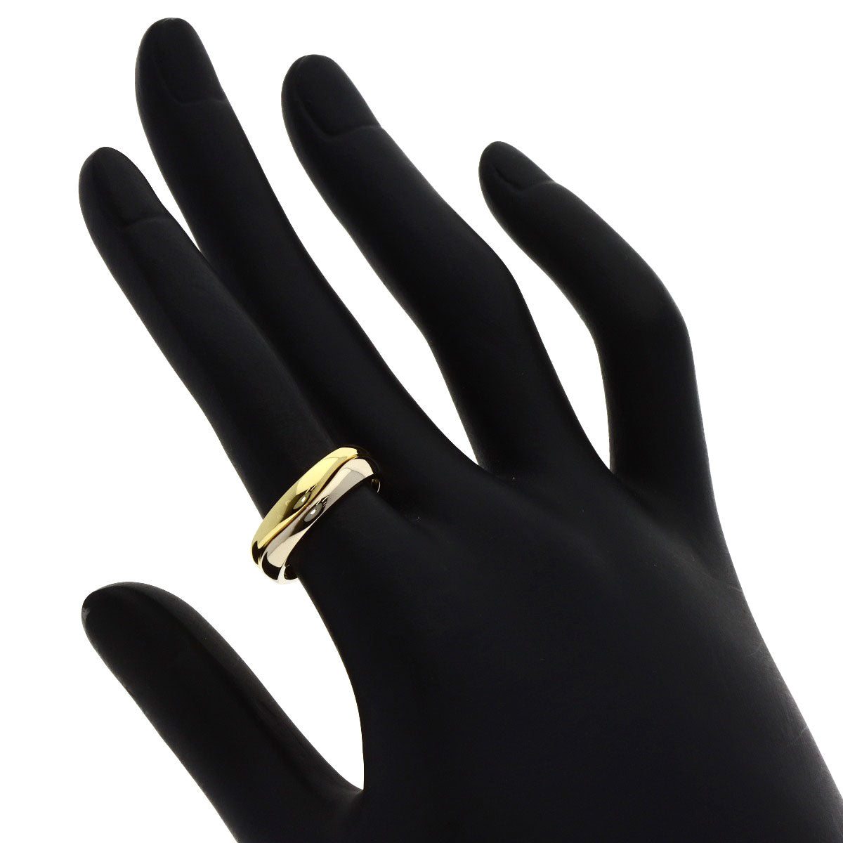 CARTIER Love milling # 52 Ring K18 Yellow Gold K18 White GoldLadies [Used]