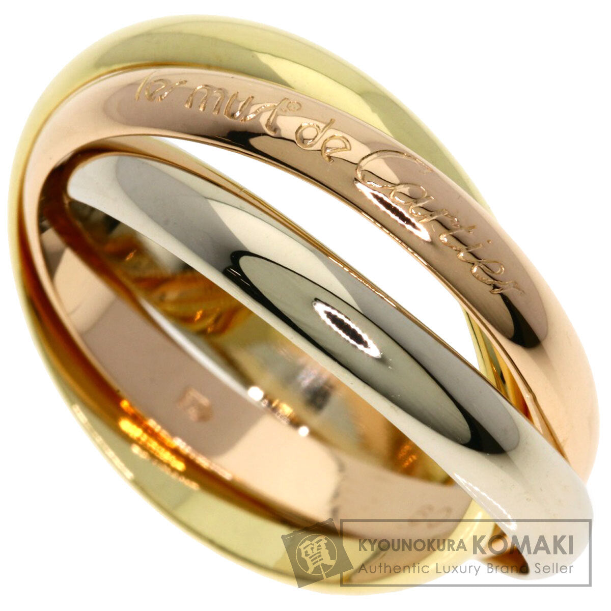 CARTIER Trinity #60 Ring K18 Yellow Gold 18K Pink GoldLadies [Used]