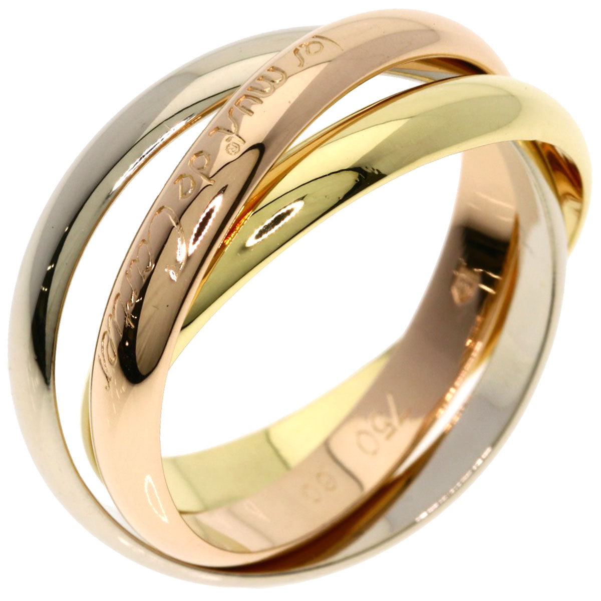 CARTIER Trinity #60 Ring K18 Yellow Gold 18K Pink GoldLadies [Used]