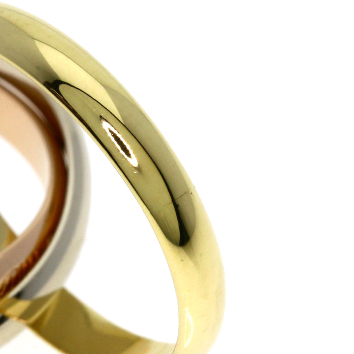 CARTIER Trinity #60 Ring K18 Yellow Gold 18K Pink GoldLadies [Used]