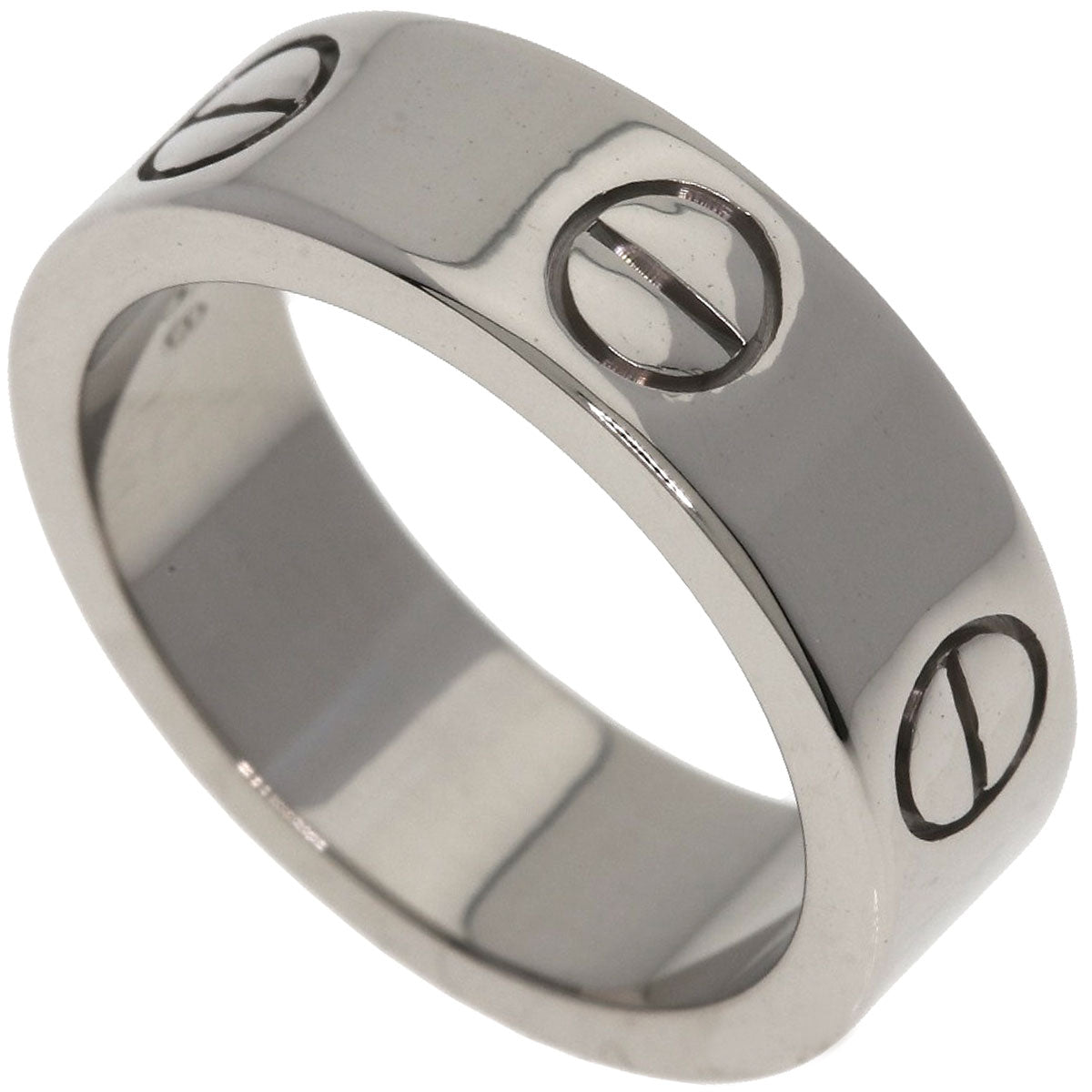 CARTIER love ring #48 Ring K18 White Gold Ladies [Used]