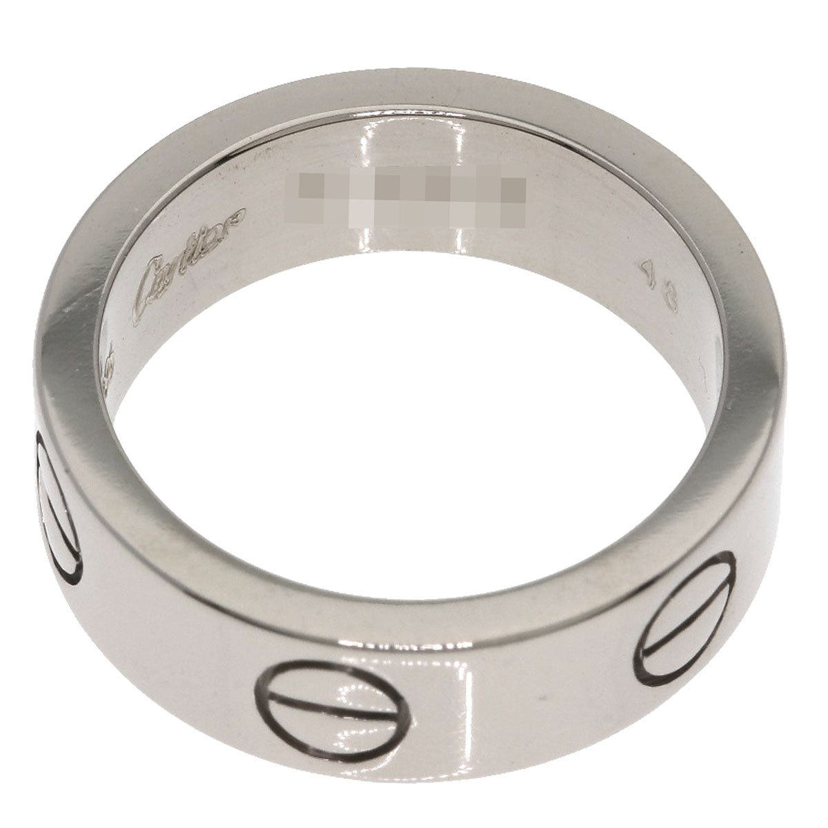 CARTIER love ring #48 Ring K18 White Gold Ladies [Used]