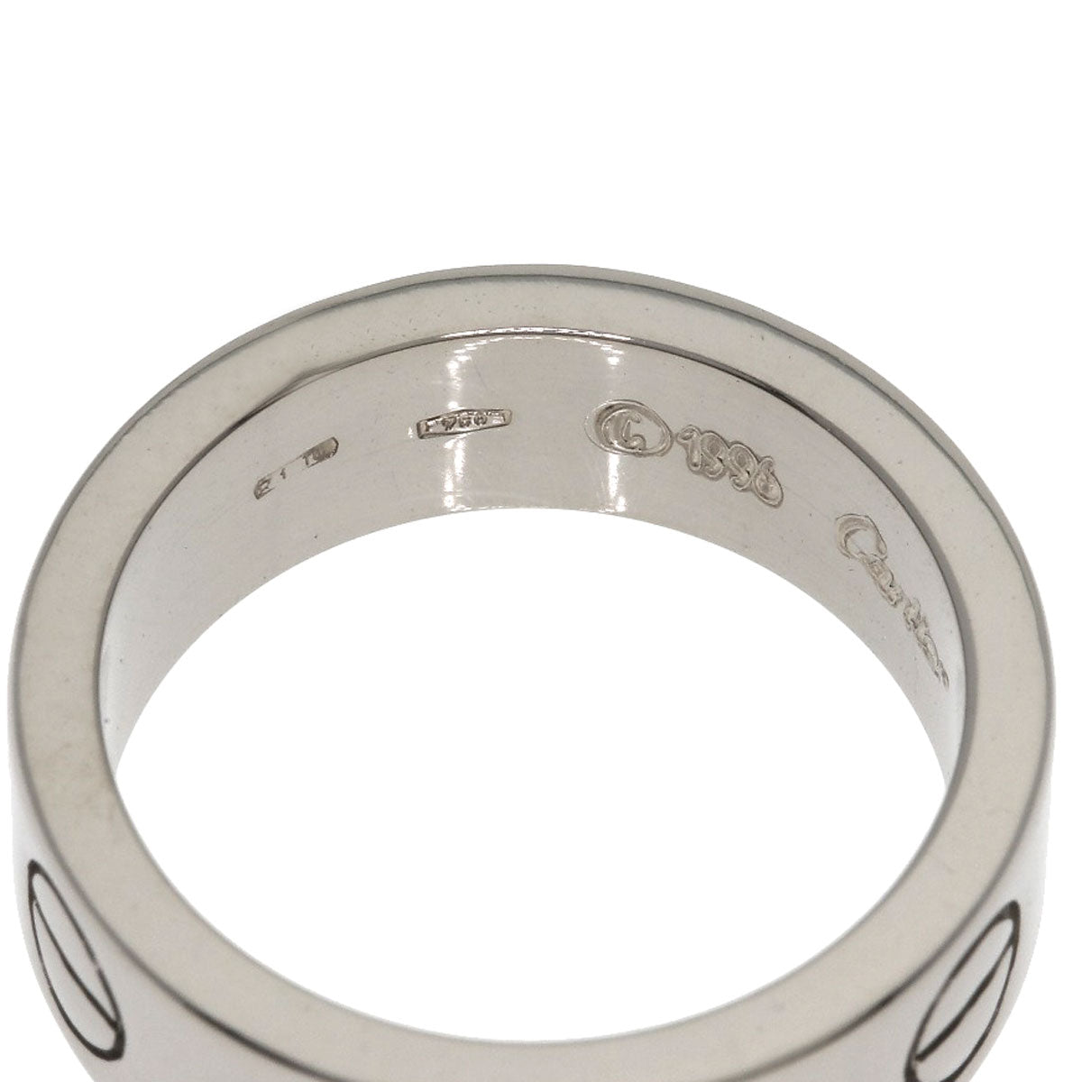 CARTIER love ring #48 Ring K18 White Gold Ladies [Used]