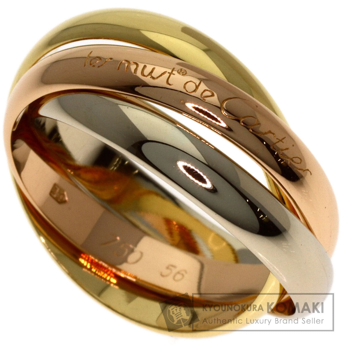 CARTIER Trinity #56 Ring K18 Yellow Gold K18 White GoldLadies [Used]
