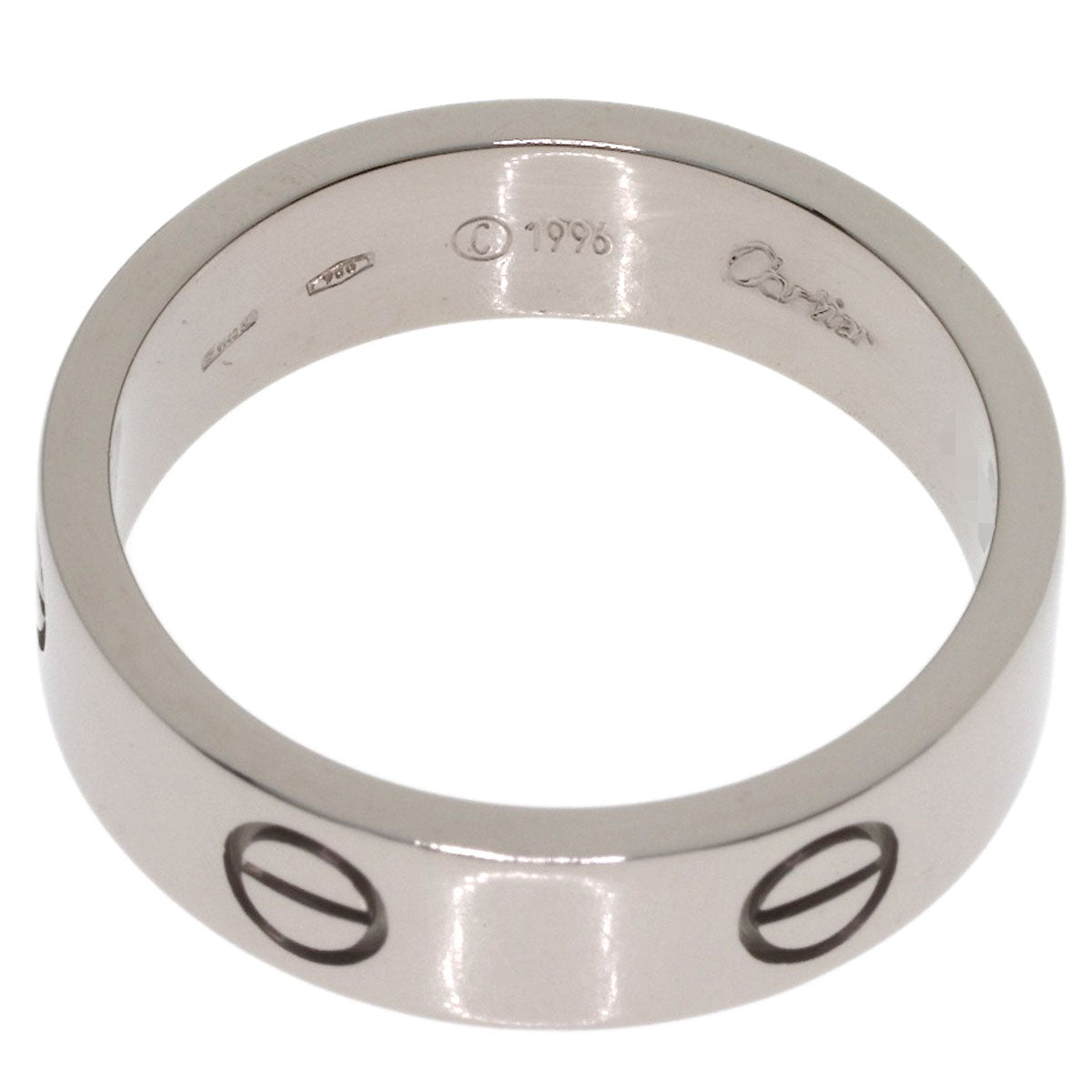 CARTIER love ring #61 Ring K18 White Gold Ladies [Used]