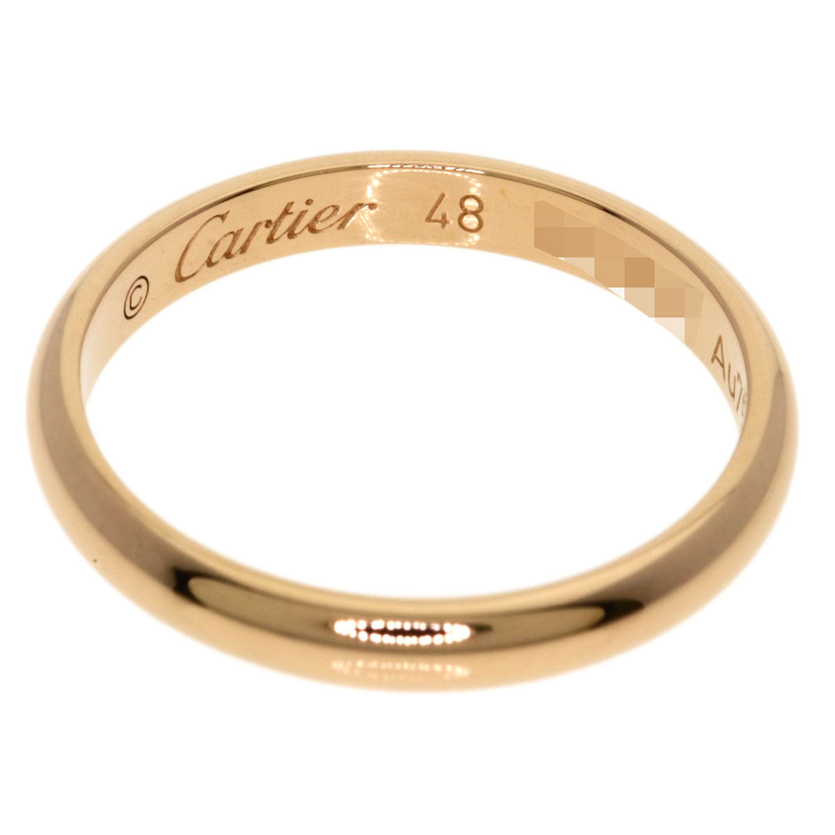 CARTIER Wedding #48 Ring K18 Pink Gold Ladies [Used]