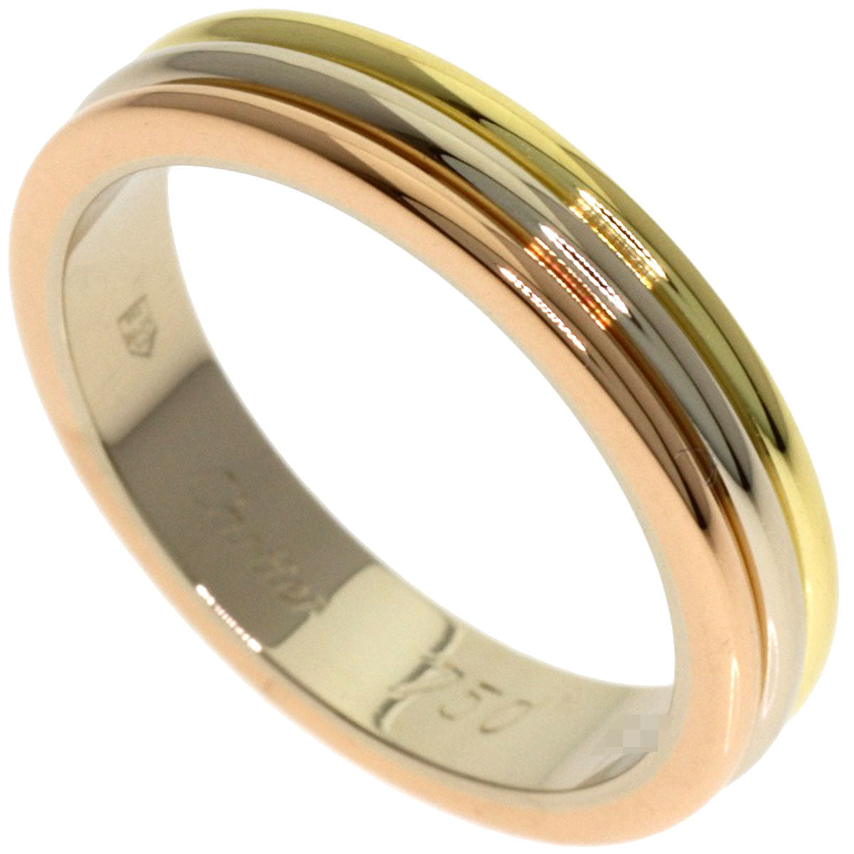 CARTIER Three color # 50 Ring K18 Yellow Gold 18K Pink GoldLadies [Used]