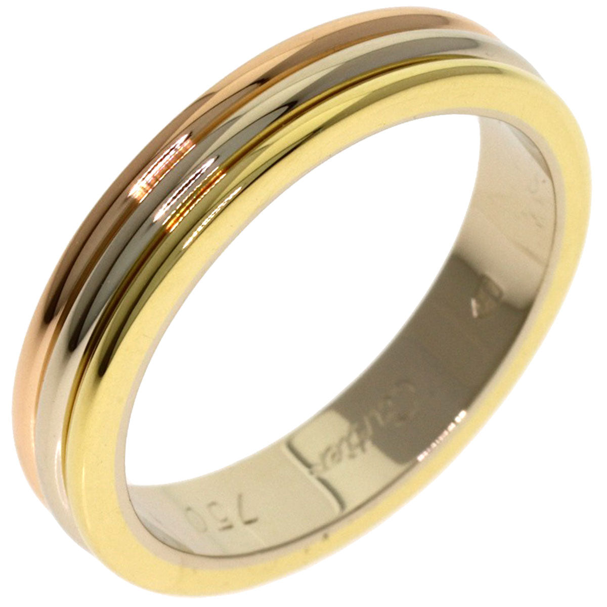 CARTIER Three color # 50 Ring K18 Yellow Gold 18K Pink GoldLadies [Used]