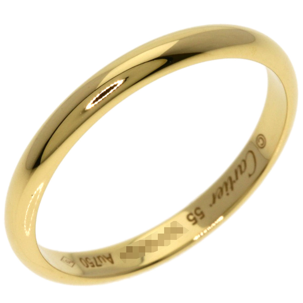 CARTIER Wedding Band #55 Ring K18 Yellow Gold Ladies [Used]