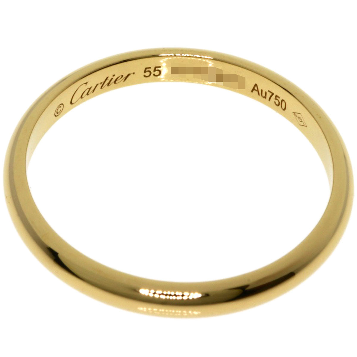 CARTIER Wedding Band #55 Ring K18 Yellow Gold Ladies [Used]