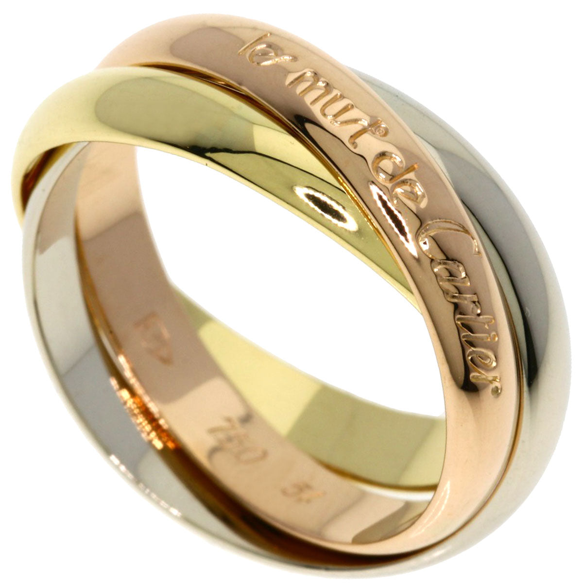 CARTIER Trinity #54 Ring K18 Yellow Gold 18K Pink GoldLadies [Used]