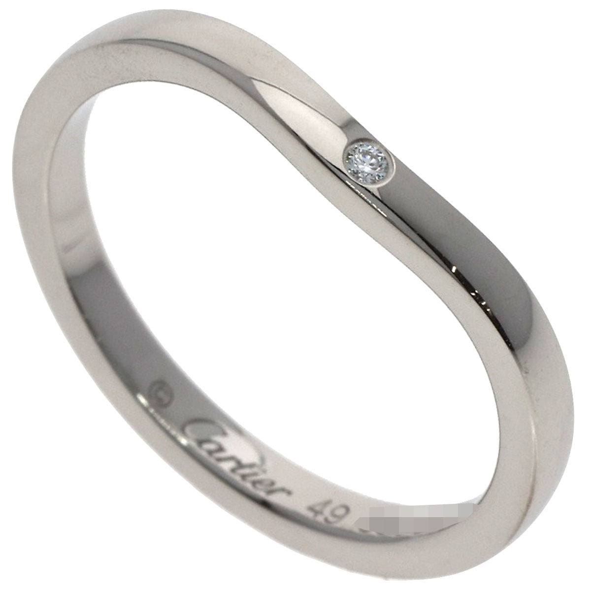 CARTIER Ballerina Curves 3P Diamond #49 Ring Platinum PT950 Ladies [Used]