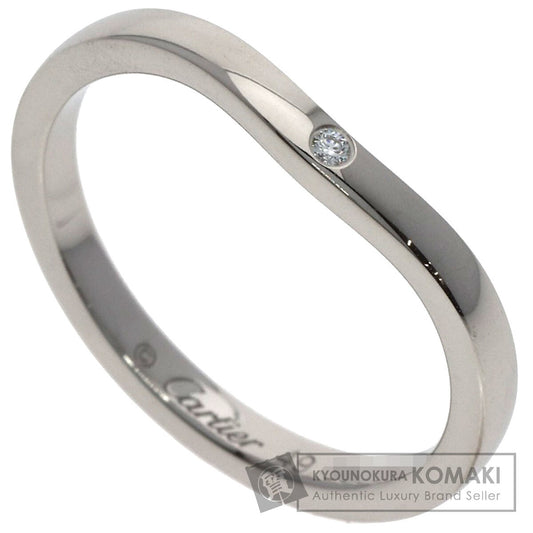 CARTIER Ballerina Curves 3P Diamond #49 Ring Platinum PT950 Ladies [Used]