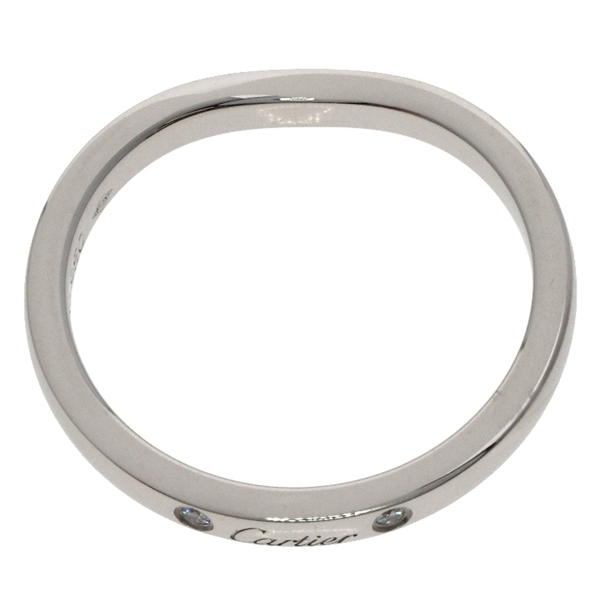 CARTIER Ballerina Curves 3P Diamond #49 Ring Platinum PT950 Ladies [Used]