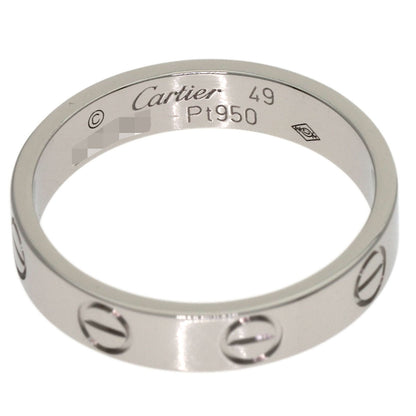 CARTIER Mini love ring #49 Ring Platinum PT950 Ladies [Used]