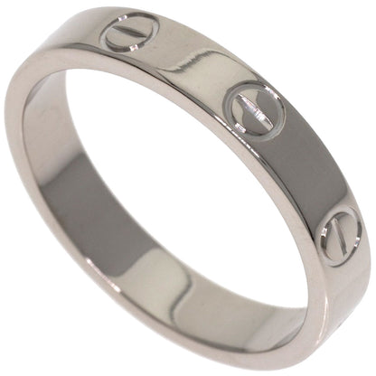 CARTIER Mini love ring #53 Ring K18 White Gold Ladies [Used]