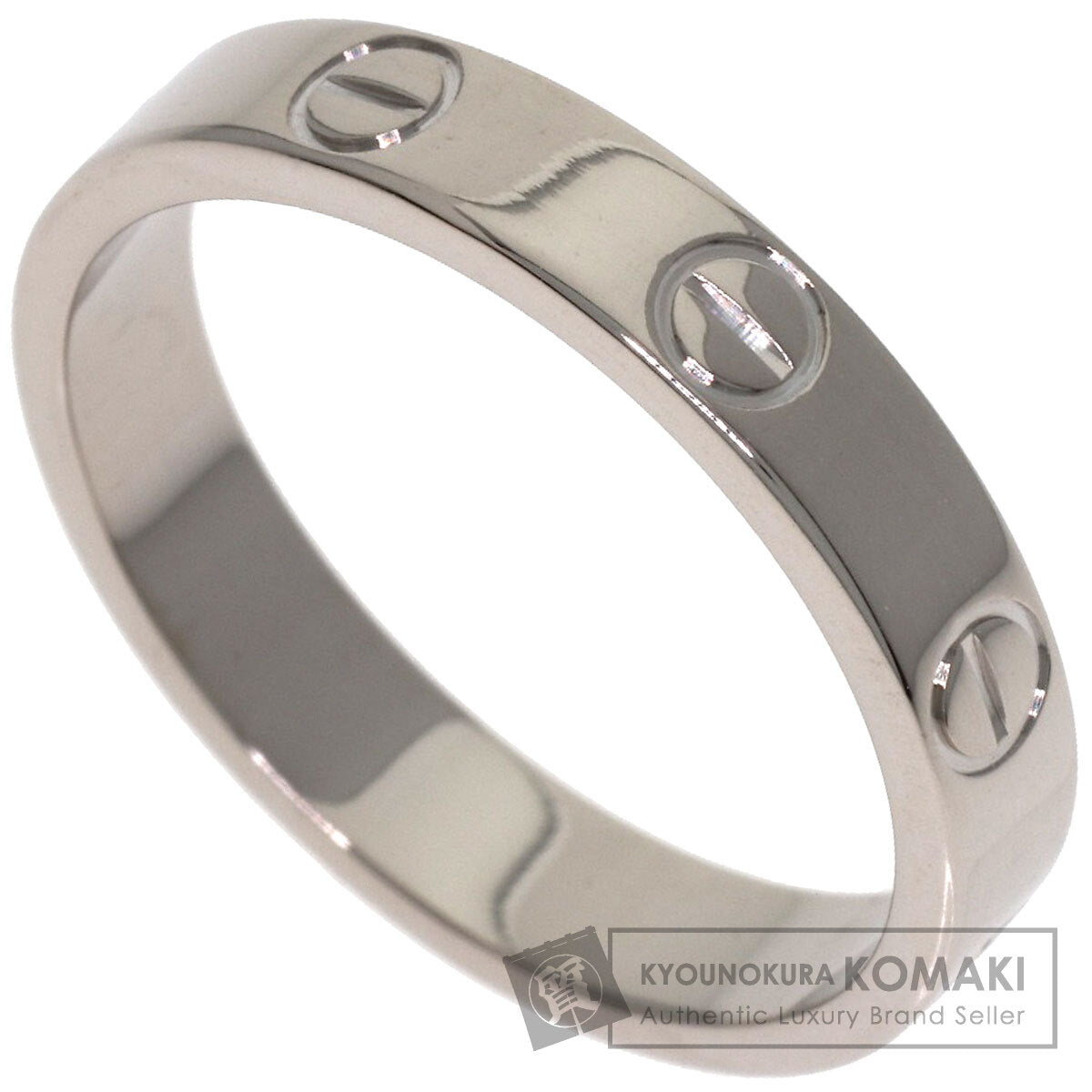CARTIER Mini love ring #53 Ring K18 White Gold Ladies [Used]