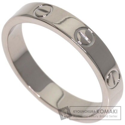 CARTIER Mini love ring #53 Ring K18 White Gold Ladies [Used]