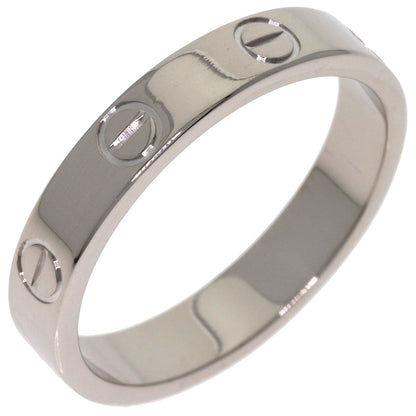 CARTIER Mini love ring #53 Ring K18 White Gold Ladies [Used]
