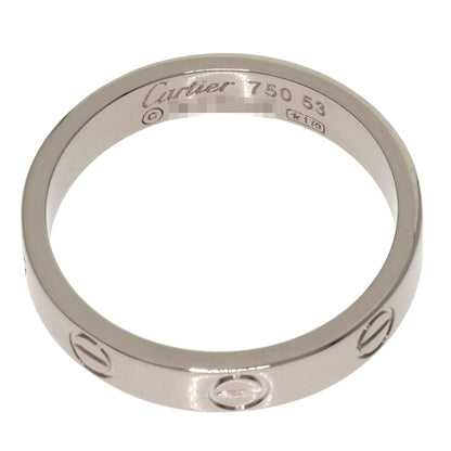CARTIER Mini love ring #53 Ring K18 White Gold Ladies [Used]