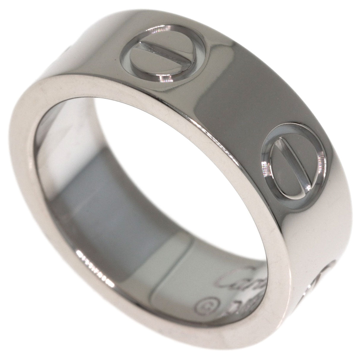 CARTIER love ring #42 Ring K18 White Gold Ladies [Used]
