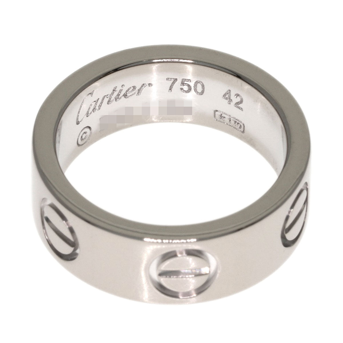 CARTIER love ring #42 Ring K18 White Gold Ladies [Used]