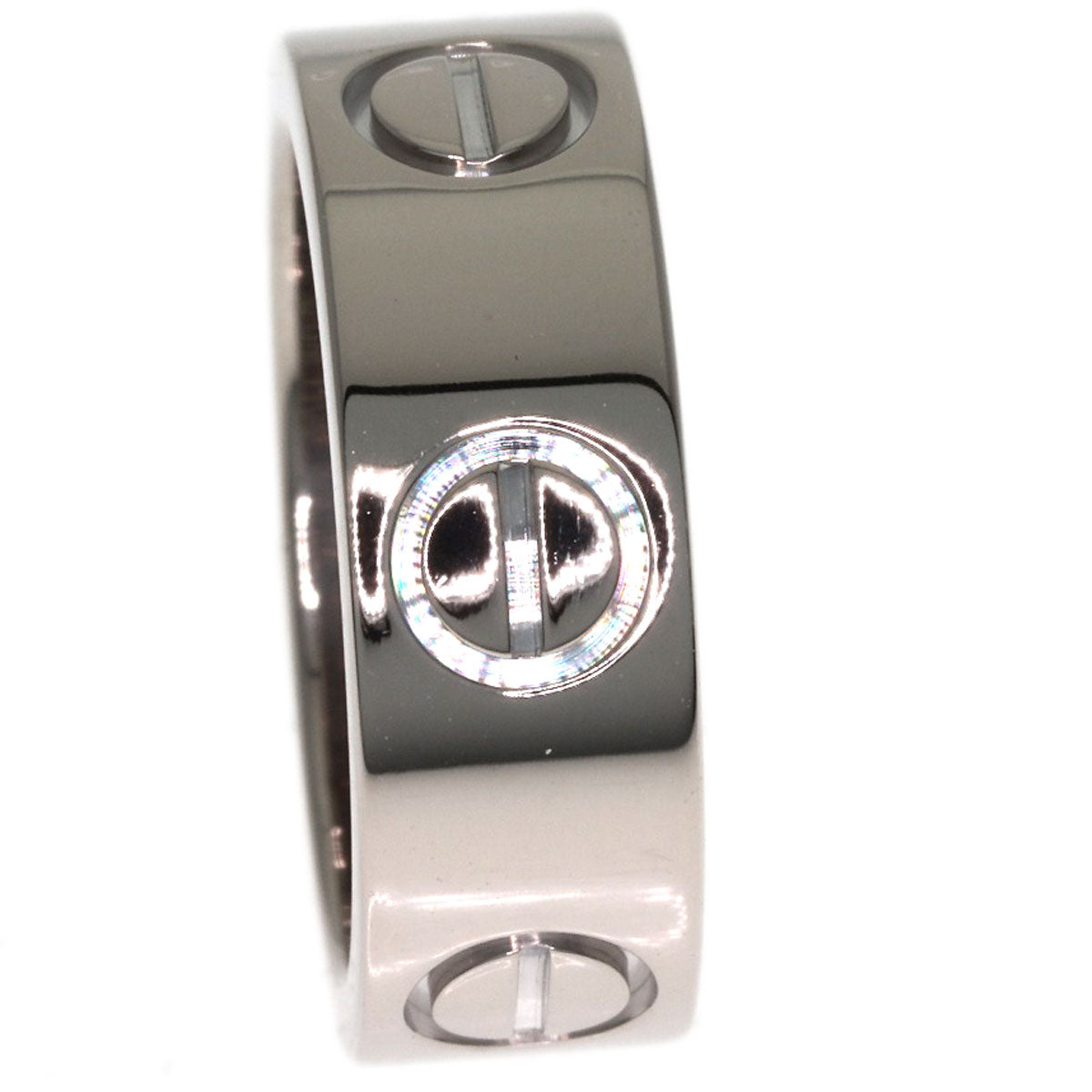 CARTIER love ring #42 Ring K18 White Gold Ladies [Used]