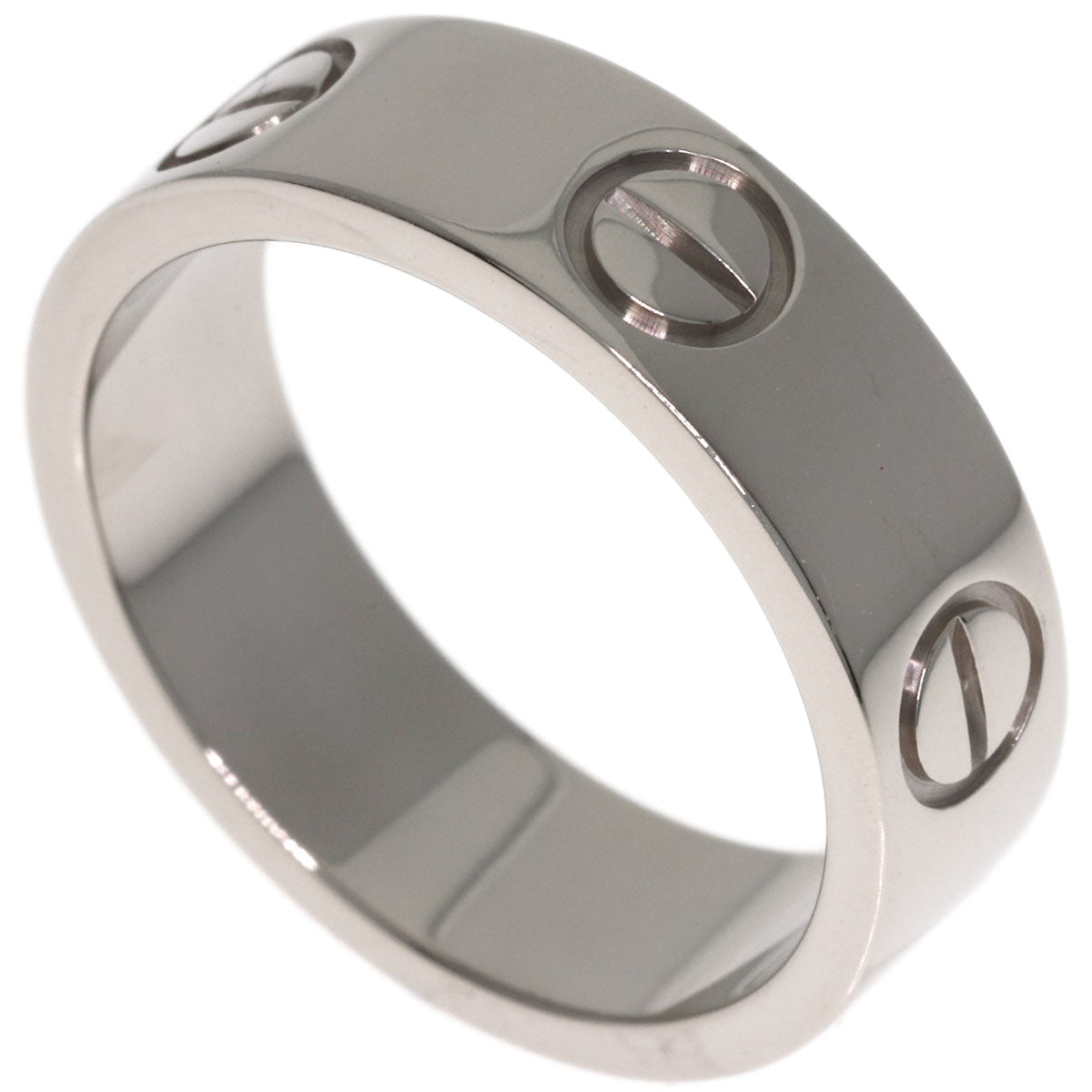 CARTIER love ring #51 Ring K18 White Gold Ladies [Used]