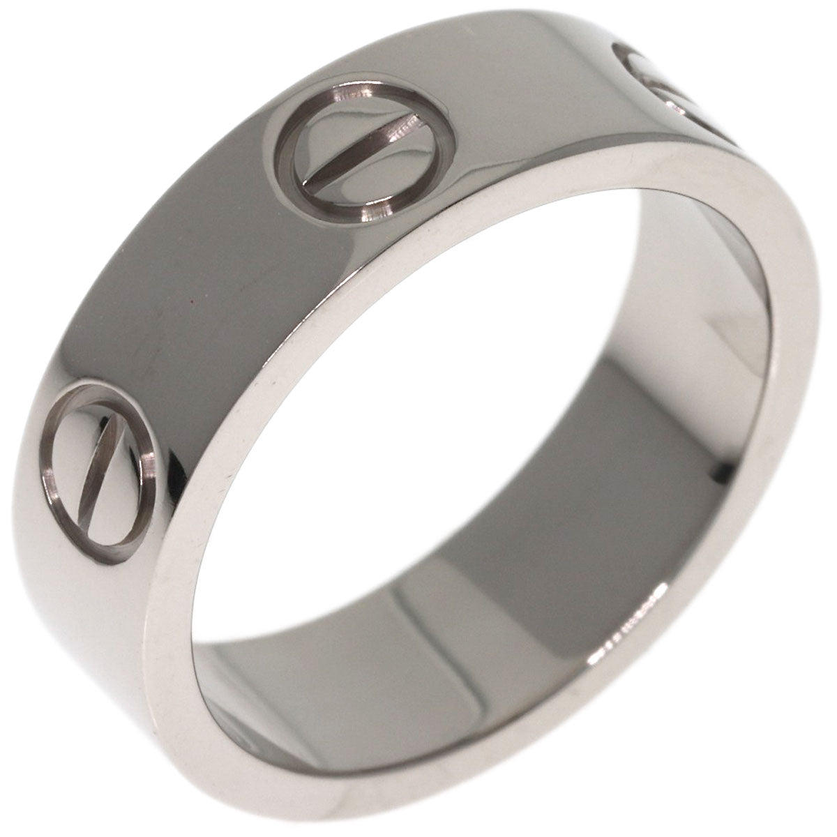 CARTIER love ring #51 Ring K18 White Gold Ladies [Used]