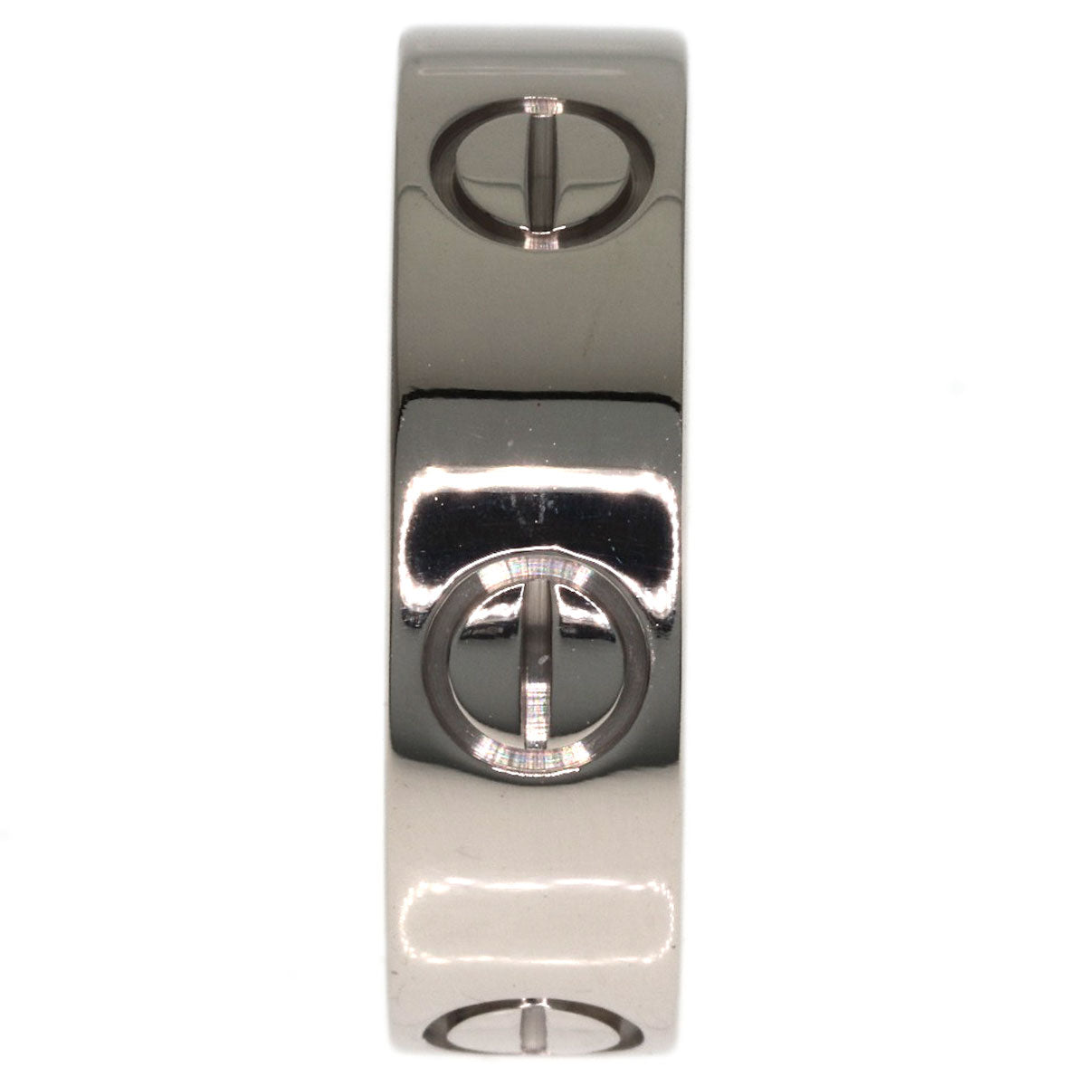 CARTIER love ring #51 Ring K18 White Gold Ladies [Used]